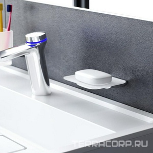 Мыльница стеклянная настенная, хром ZZ AMPM Inspire 2.0 A50A34200