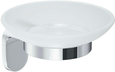 Мыльница стеклянная настенная, хром, Joy XX