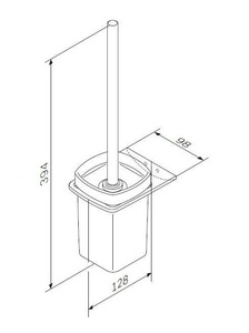 Ерш настенный, хром/стекло, хром ZZ AMPM Inspire 2.0 A50A33400