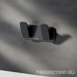 Двойной крючок для полотенец AM.PM  A50A35622, цвет черный ZZ AMPM Inspire 2.0 A50A35622