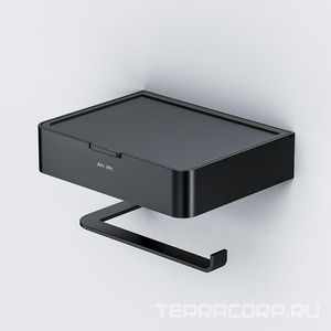 Держатель для туалетной бумаги с коробкой  , черный ZZ AMPM Inspire 2.0 A50A341522