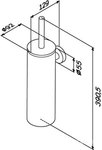 Ерш настенный, цвет сталь,  ZZ AMPM Sense L A7433600