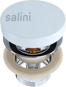 Донный клапан, фиксированный, ДЛЯ РАКОВИН ALDA 01, ALDA WALL 01-03, MAREA 01 – 11, LUCE, MONA, (крышка камень S-Stone цв.белый матов), D 604 Salini ZZ Salini Универсал 166302M