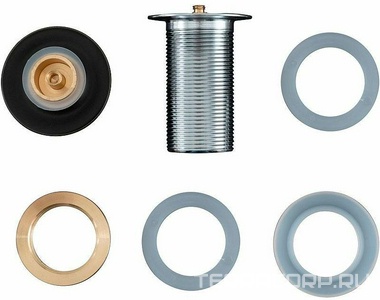 Донный клапан "Click-Clack" без перелива, цвет черный матовый ZZ Aquanet Универсал 330953