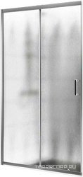 Дверь для душа, в нишу 1300хh1950мм, раздвижная, 1 дверь, 1 неподв.секция, правая/левая, (стекло Шиншила 5/4мм, фурн.цв.хром), Uno ZZ