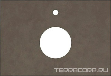 Cтолешница из плитки "Про Чементо" - 70х48 см для мебели CANALETTO, цвет коричневый тёмный матовый ZZ