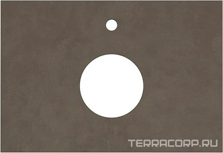 Cтолешница из плитки "Про Чементо" - 70х48 см для мебели CANALETTO, цвет коричневый тёмный матовый ZZ Kerama Marazzi Canaletto CN70.DD507020R