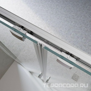 Дверь для душа, в нишу 1600хh1950мм, раздвижная, 2 двери, 2 неподв.секции, правая/левая, (стекло прозрачное 6мм, фурн.цв.хром),  ZZ BelBagno Luce LUCE-BF-2-160-C-Cr