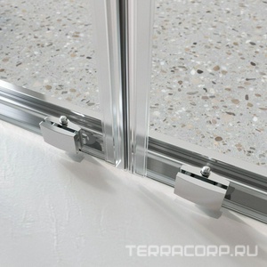 Дверь для душа, в нишу 1600хh1950мм, раздвижная, 2 двери, 2 неподв.секции, правая/левая, (стекло прозрачное 6мм, фурн.цв.хром),  ZZ BelBagno Luce LUCE-BF-2-160-C-Cr