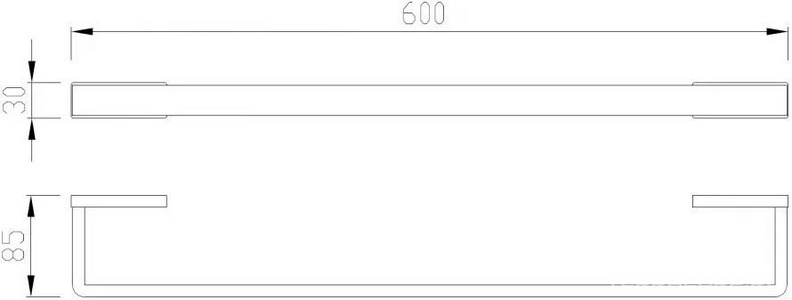 Полотенцедержатель 60 см (латунь, цв.золото матовое), Western ZZ Abber Westen AA1754G