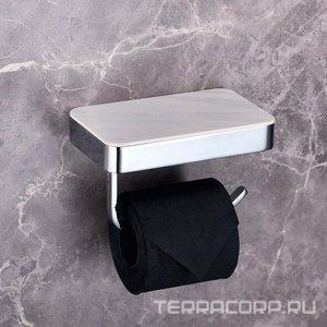 Держатель для т/б, с полкой для телефона, (цв. хром),  ZZ Abber Westen AA1730