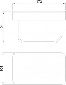 Держатель для т/б, с полкой для телефона, (цв. хром),  ZZ Abber Westen AA1730