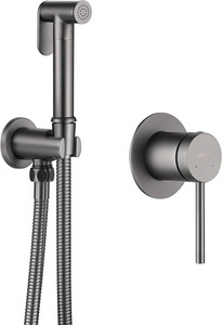 Смеситель совмещённый с гигиеническим душем, готовый комплект: лейка, шланг, скрытая часть, (цв.никель),  ZZ Abber Emotion AF8825NG