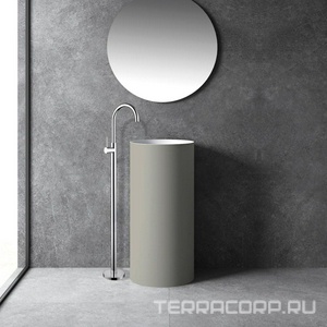 Смеситель для раковины, напольный, без д/к, внутрен.часть в компл., (цв.хром),  ZZ Abber Kreis AF8141