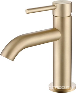 Смеситель для раковины, (цв.золото матовое),  ZZ Abber Kreis AF8110G