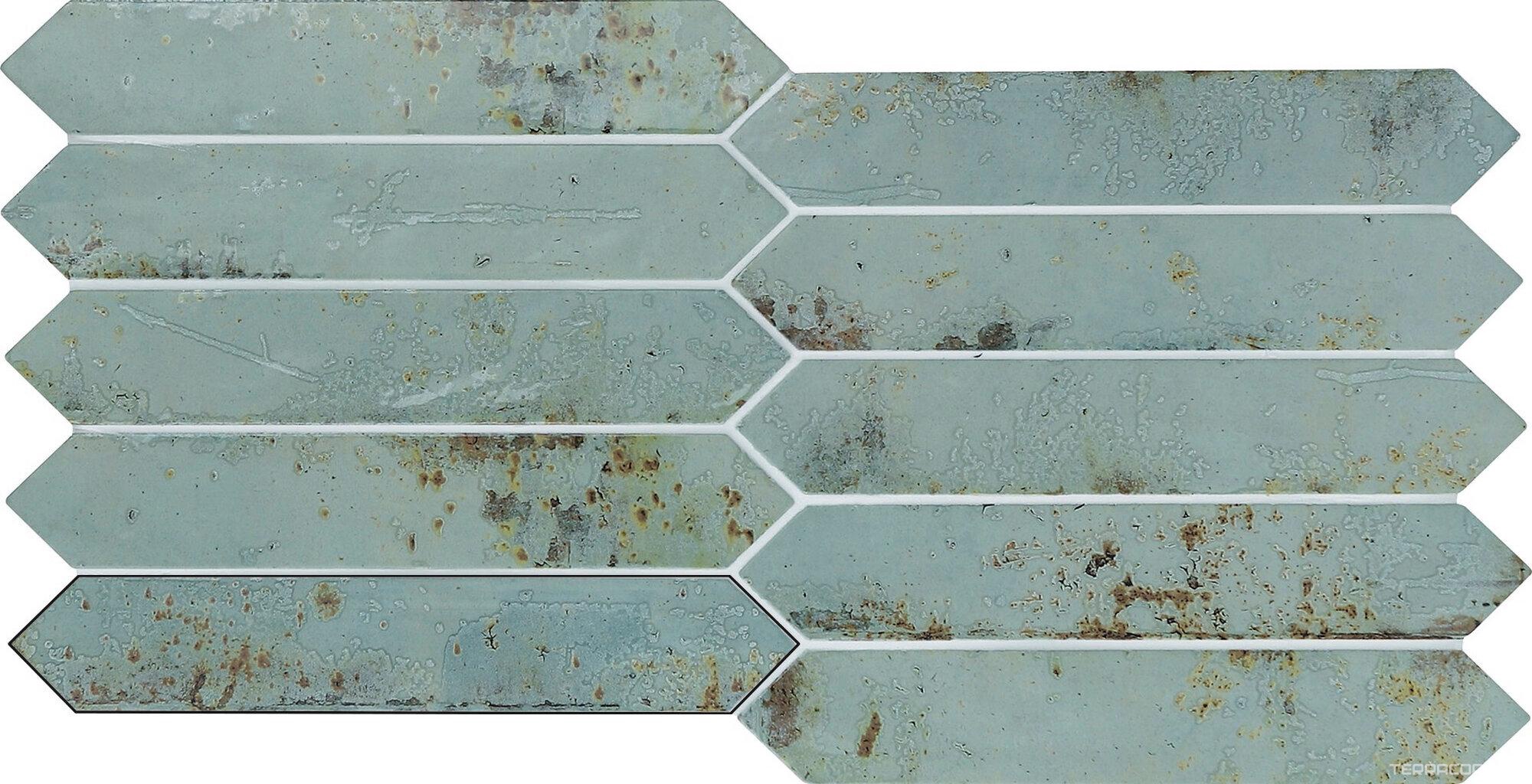 Керамическая плитка APE Ceramica Grunge Picket Aqua 4,3x24,3 Голубой, фото 5