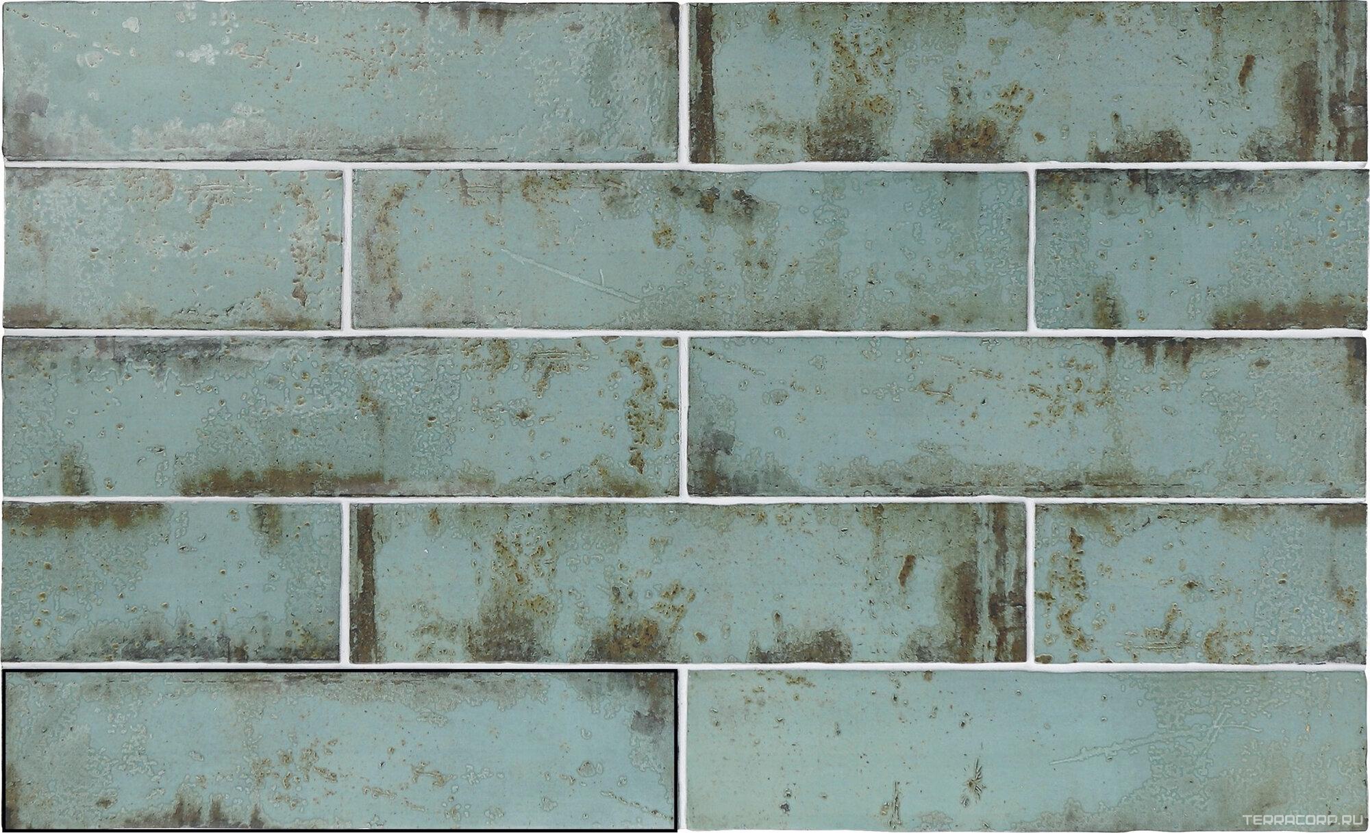 Керамическая плитка APE Ceramica Grunge Aqua ZZ7,5x30 Голубой, фото 4