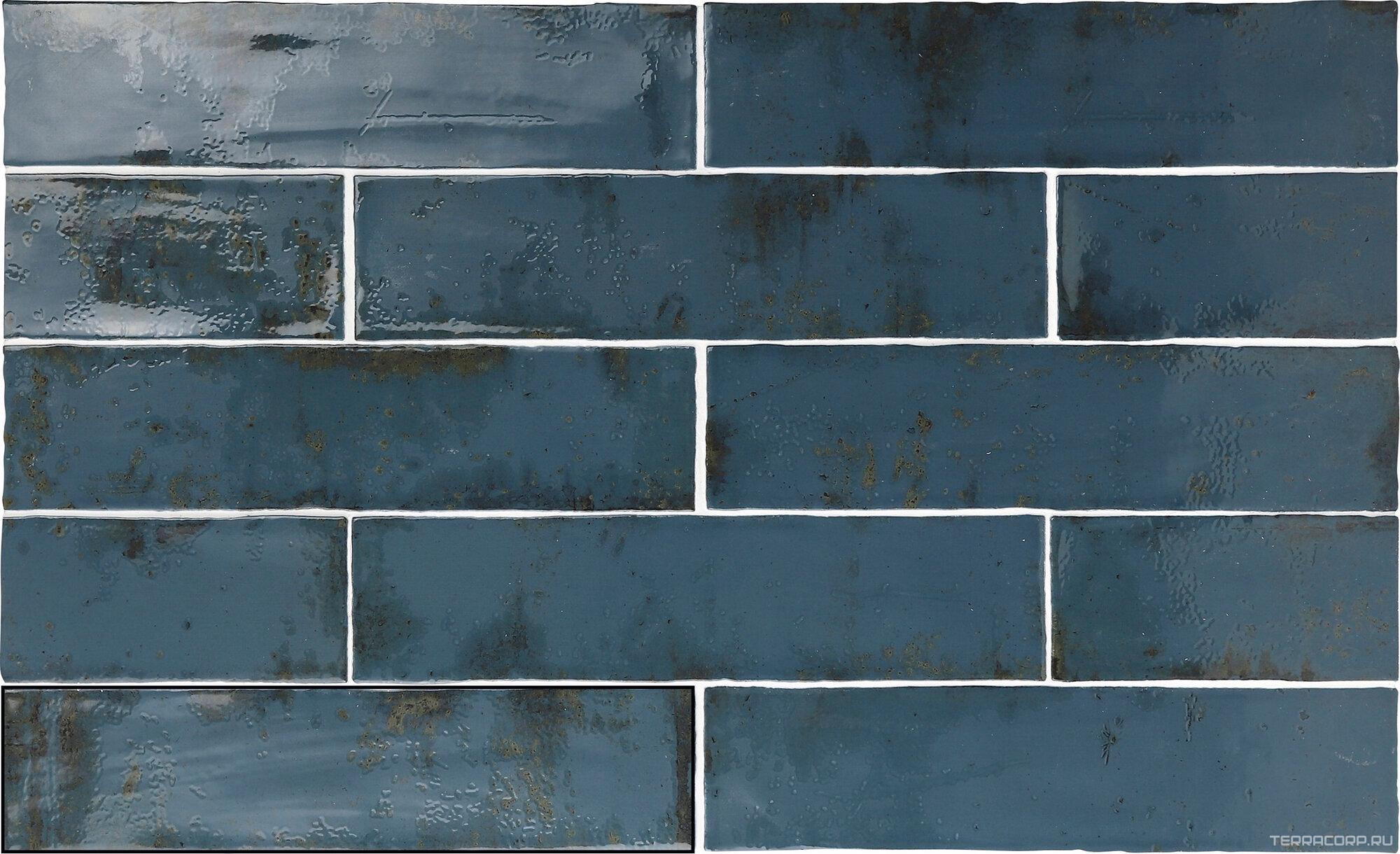 Керамическая плитка APE Ceramica Grunge Blue ZZ7,5x30 Синий, фото 4