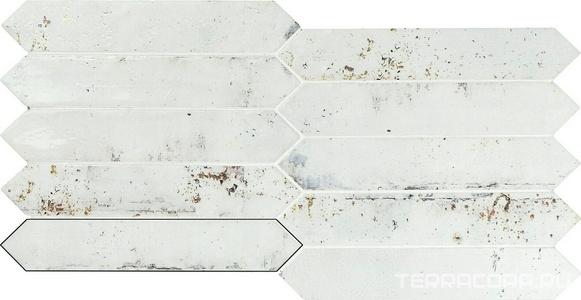 Керамическая плитка APE Ceramica Grunge Picket  Iron  ZZ4,3x24,3 Белый 