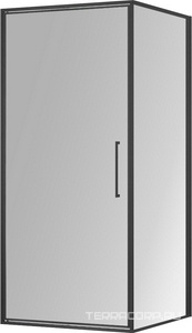 Керамогранит Vincea Slim 8mm Душевой уголок 900х900хh1950мм, квадрат, правый/левый, (стекло прозрачное 8мм Easy Clean, фурн.цв.вороненая сталь),  ZZ Черный 