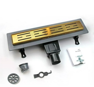 Душевой лоток Drain Leo-30Gb 40 см, цвет золото ZZ RGW Универсал 60213040-06