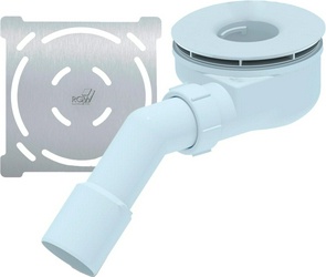 Сифон для душевых поддонов, с решеткой нерж.сталь., выпуск гориз. 50мм, RGW ZZ