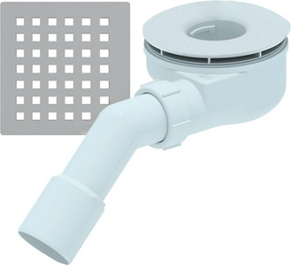 Сифон для душевых поддонов RGW S-2-01  90 мм, выпуск гориз.d50/40мм, с решеткой нерж.сталь., RGW Stone Tray ZZ RGW Универсал 5024112010-00
