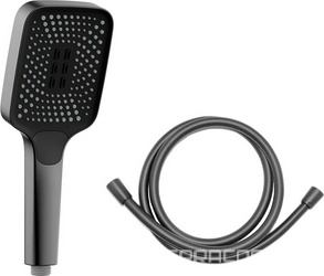 Лейка д/д ручная, шланг 150см. в компл., (цв.вороненая сталь), Vincea ZZ