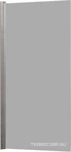 Душевая шторка на ванну, распашная, правая/левая, 800хh1400мм, (профиль цв.вороненая сталь, стекло прозрачное 5мм), Vincea ZZ Vincea Универсал VSB-11800CLGM
