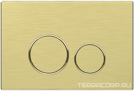 Клавиша двойного смыва, для инсталляции д/унитаза, (пластик цв.брашированное золото), Vincea ZZ Vincea Универсал VFP-005BG