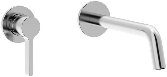 Смеситель для раковины, встраиваемый в стену, внутрен. часть в компл., (цв.хром), Villa ZZ