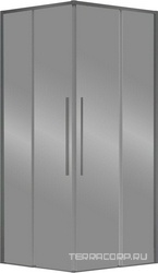 Душевой уголок 1000х800хh1950мм, прямоуг., правый/левый, (стекло прозрачное 6мм Easy Clean, фурн.цв.вороненая сталь), Slim-N ZZ