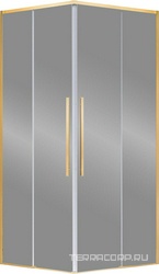 Душевой уголок 900х900хh1950мм, квадрат, (стекло прозрачное 6мм Easy Clean, фурн.цв,браш. золото), Slim-N ZZ