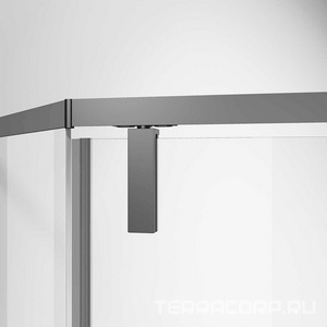 Душ.уголок 1000х1000хh1950мм, 5-ти угольн, распаш.дверь правая/левая, с 2 неподв.сегмент.(ст.прозр.6мм Easy Clean, фурнит.цв.воронен.сталь), ZZ Vincea Slim-N VSP-4SN100CLGM