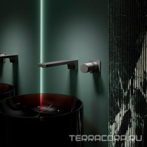 Смеситель для раковины, встраиваемый в стену, внутрен. часть в компл., (цв.вороненая сталь),  ZZ Vincea Domus VBFW-5DM01GM