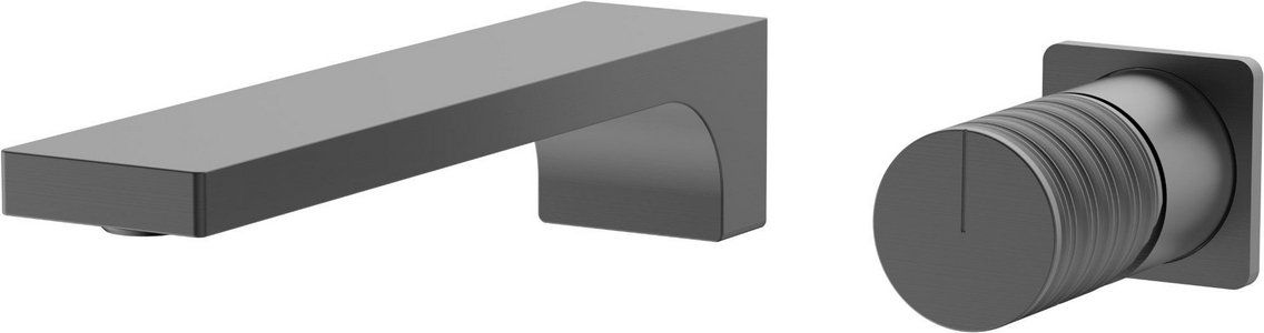 Смеситель для раковины, встраиваемый в стену, внутрен. часть в компл., (цв.вороненая сталь),  ZZ Vincea Domus VBFW-5DM01GM