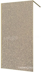 Душевая перегородка 1000хh2000мм, правая/левая, (стекло с золот.нитями.8мм, попереч.укорачив. кронштейн 1200мм, фурнит.цв.брашир.золото), Walk-In ZZ