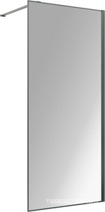 Душевая перегородка 800хh2000мм, правая/левая, (стекло прозрачное 8мм Easy Clean, укорачиваемый кронштейн 1200мм, фурнит.цв.вороненая сталь) ZZ Vincea Walk-In VSW-1HS800CLGM