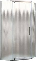 Душевой уголок 900х900хh1950мм, 5-ти угольный, распашая дверь правая/левая, с 2 непод. сегмент,(стекло шиншила.6мм, фурнит.цв.хром), Stresa ZZ