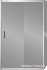 Душевой уголок 1100х800хh1900мм, прямоуг., правый/левый, (стекло прозрачное 6мм, фурн.цв.хром),  ZZ Vincea Garda VSR-1G8011CL