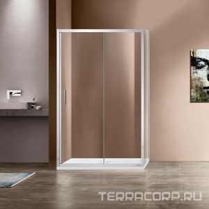 Душевой уголок 1100х800хh1900мм, прямоуг., правый/левый, (стекло прозрачное 6мм, фурн.цв.хром),  ZZ Vincea Garda VSR-1G8011CL
