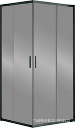 Душевой уголок 1200х800хh1900мм, прямоуг., правый/левый, (стекло прозрачное 6мм, фурн.цв.вороненая сталь), Garda ZZ