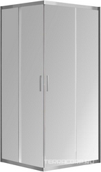 Душевой уголок 900х900хh1900мм, квадрат, правый/левый, (стекло прозрачное 6мм, фурн.цв.брашированный никель), Garda ZZ