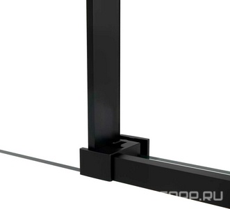 Душевой уголок 1000х800хh2000мм, прямоуг., правый/левый, (стекло прозрачное 6мм Easy Clean, фурн.цв.черный),  ZZ Vincea Slim Soft VSR-1SS8010CLB