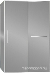 Душевой уголок 1200х900хh2000мм, прямоуг., правый/левый, (стекло прозрачное 6мм Easy Clean, фурн.цв.браш.никель), Slim Soft ZZ