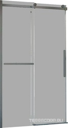 Дверь для душа, в нишу 1200хh1900мм, раздвижн, 1 дверь, 1 неподв.секция, правая/левая,(стекло прозр.8мм Easy Clean,фурн.цв.воронен.сталь),Como Soft ZZ