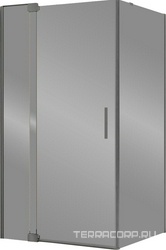 Душ уголок 1100/1200х900хh2000мм, прямоуг.,правый/левый, расп.дверь с неподв.сегмен. и бок.стенкой, (стекло прозр.8мм, фурн.цв.хром), Extra ZZ