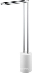 Полотенцедержатель напольный, двойной 41xh816см, (цв.белый/хром), Stone ZZ
