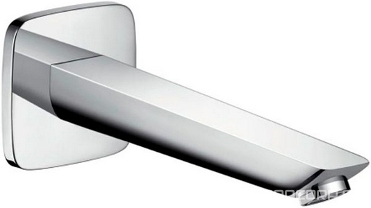 Излив для ванны, встраиваемый в стену, 3/4, 195мм, (цв.хром),  ZZ Hansgrohe Logis 71410000
