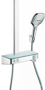 Смеситель д/д (термостат) со стационарн. верхним душем 360х190мм, ручной душ, шланг, кронштейн в компл.,(цв.хром), ZZ Hansgrohe Showerpipe 27288000
